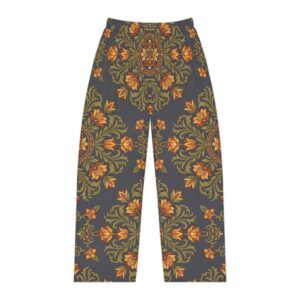 Floral Damask Lounge Pants — Women's Cozy Pajama Trousers